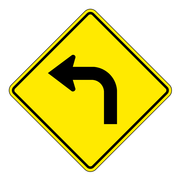 WA2L, OVERSIZED Left Sharp Curve, 75x75cm