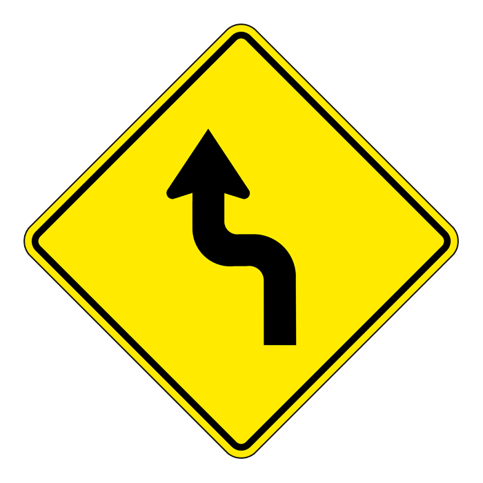 WA4L, Left Sharp Reverse Curve, 60x60cm