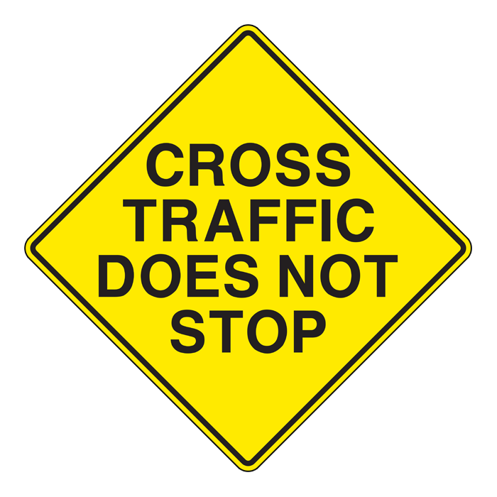 WA19, Cross Traffic Does Not Stop, 90x90cm