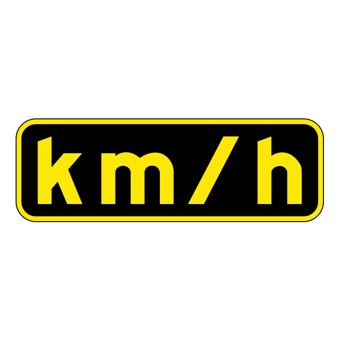 WA32AT, km/h Tab, 60x20cm