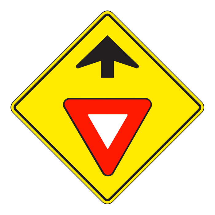 WB1A, Yield Ahead, 75x75cm