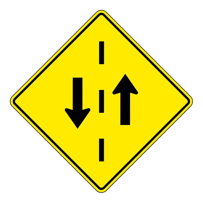 WB4, OVERSIZED Two Way Traffic, 90x90cm