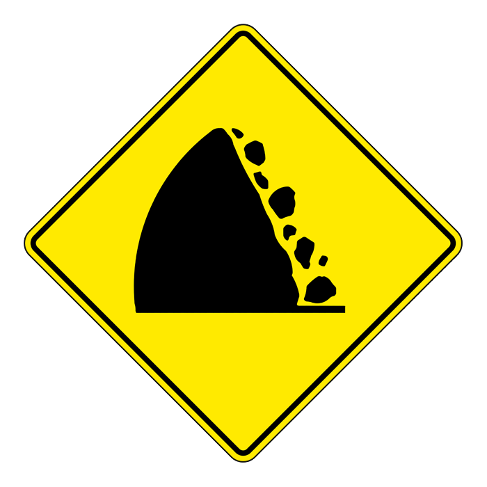 WC6L, Left Falling Rock, 75x75cm