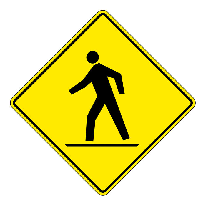 WC7, Pedestrians Ahead, 75x75cm