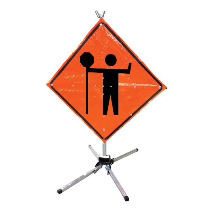 Fold &amp; Roll Sign System TC21 Flag Man