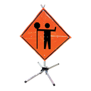 Fold &amp; Roll Sign System TC21 Flag Man