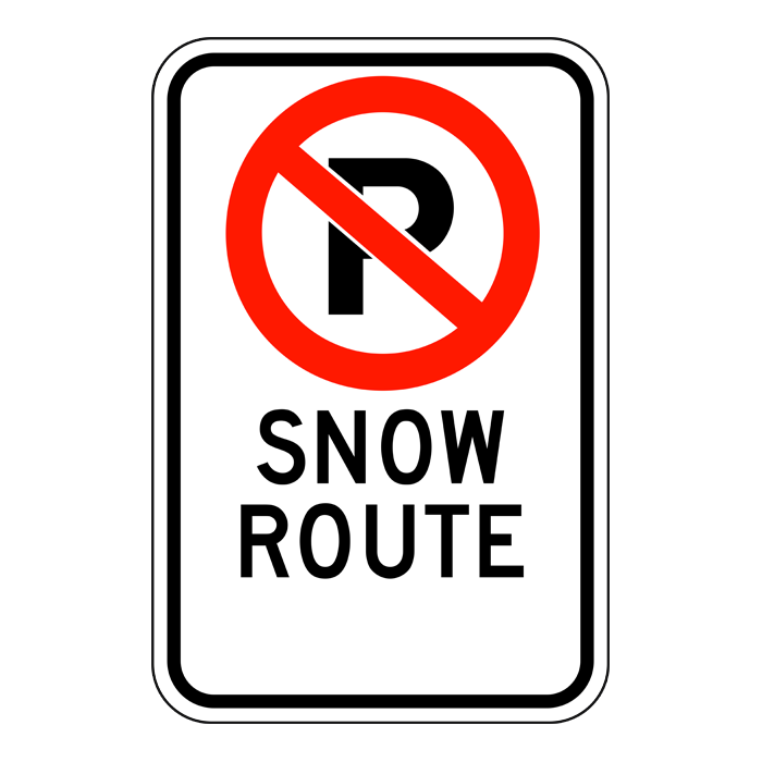 RB57, No Parking Snow Route, 30x45cm