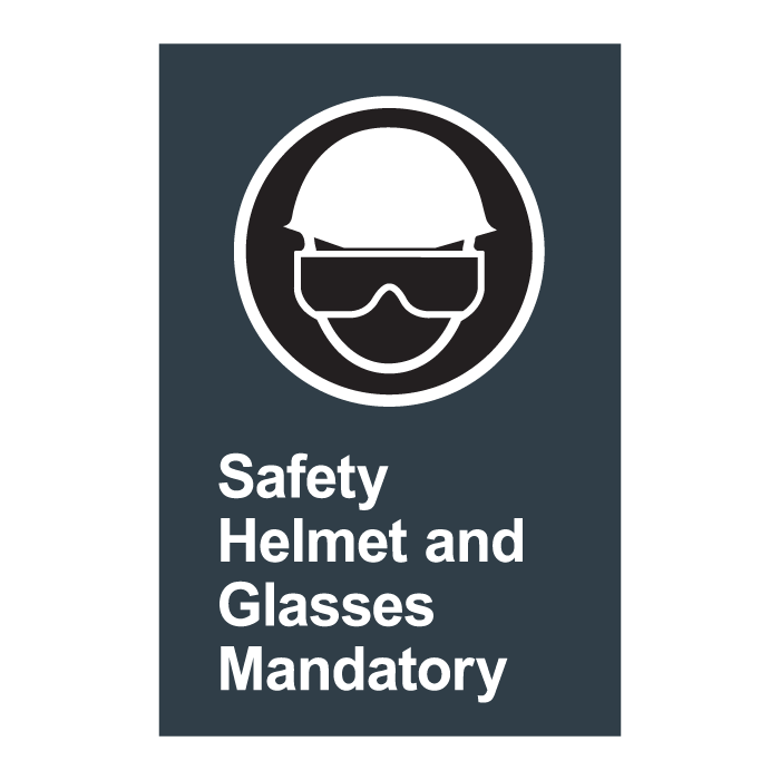 M16 CSA Safety Helmet and Glasses Mandatory
