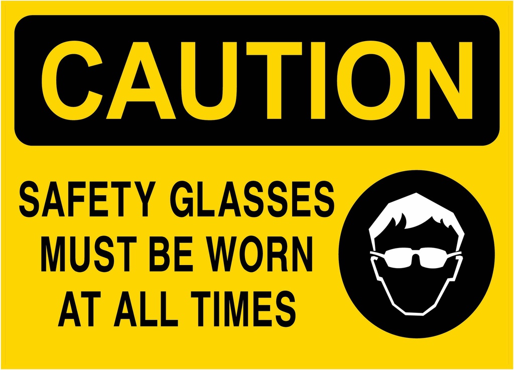 CS11 OSHA Caution Safety Glasses