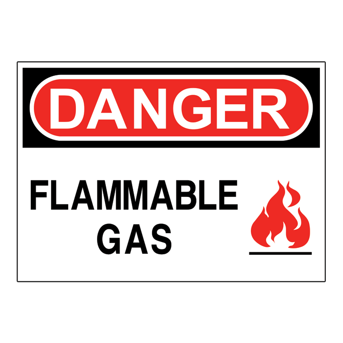 DS10 OSHA Danger Flammable Gas