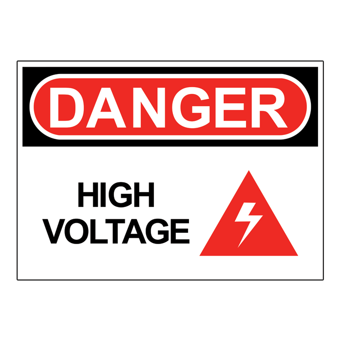 DS12 OSHA Danger High Voltage