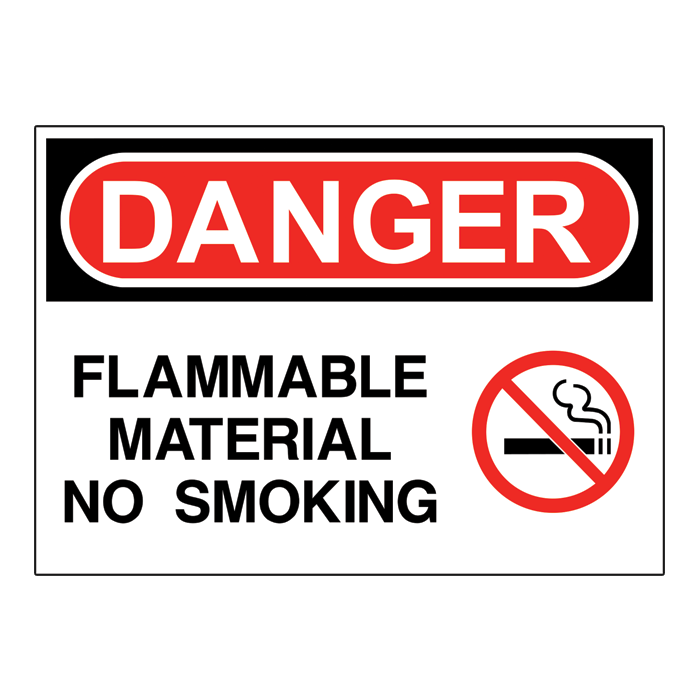 DS11 OSHA Danger Flammable Material No Smoking