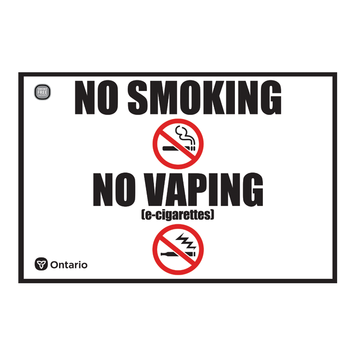 No Smoking No Vaping Decal, 4" x 3"