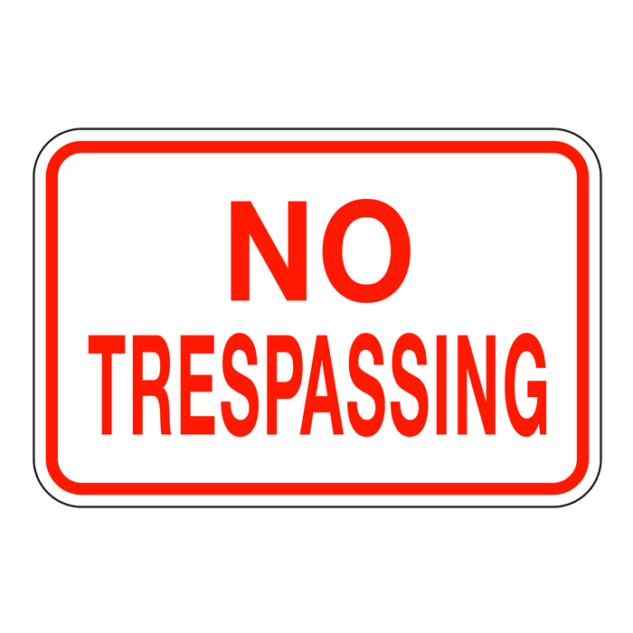 GCS27 No Trespassing, 45x30cm