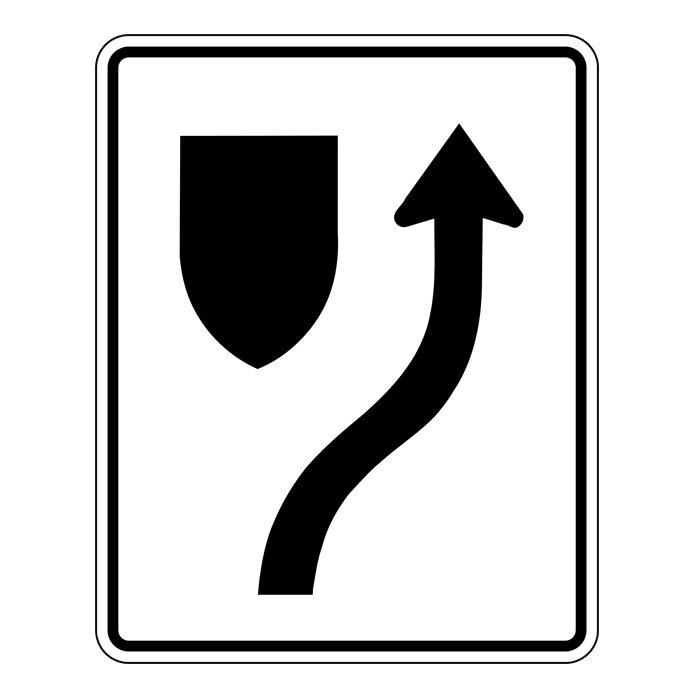 RB25R, OVERSIZED Keep Right, 60x90cm (formerly RB125)