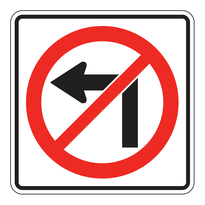 RB12, No Left Turn, 60x60cm