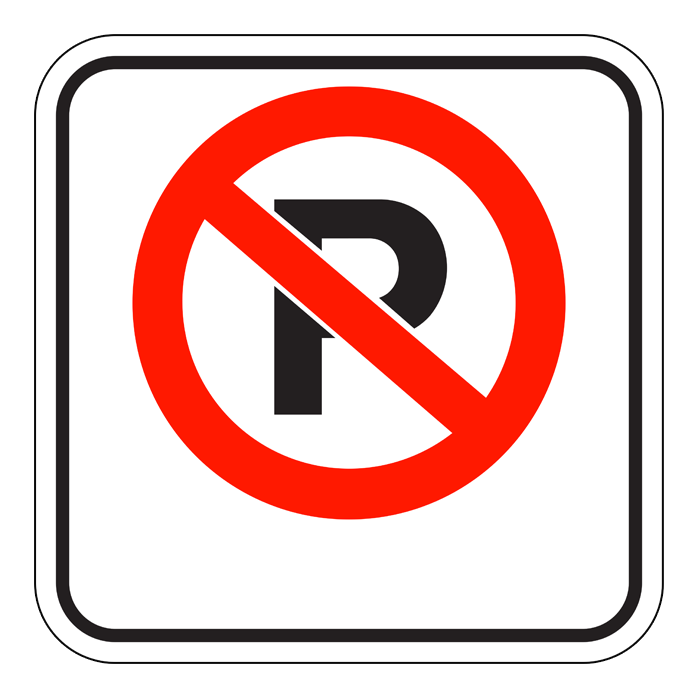 RB51, OVERSIZED No Parking, 60x60cm (formerly RB151)
