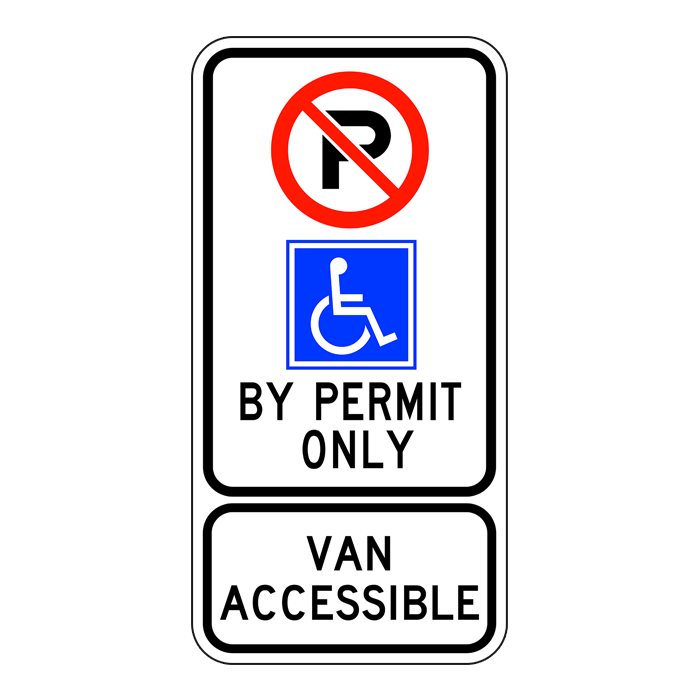 RB93A, Accessible Parking with Van Accessible Tab, 30x60cm
