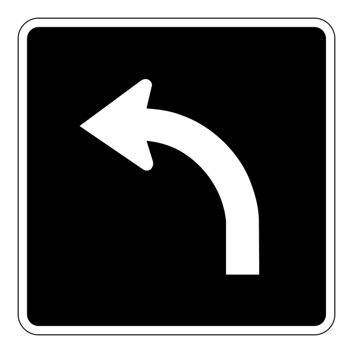 RB41, OVERSIZED Left Turn Only, 90x90cm