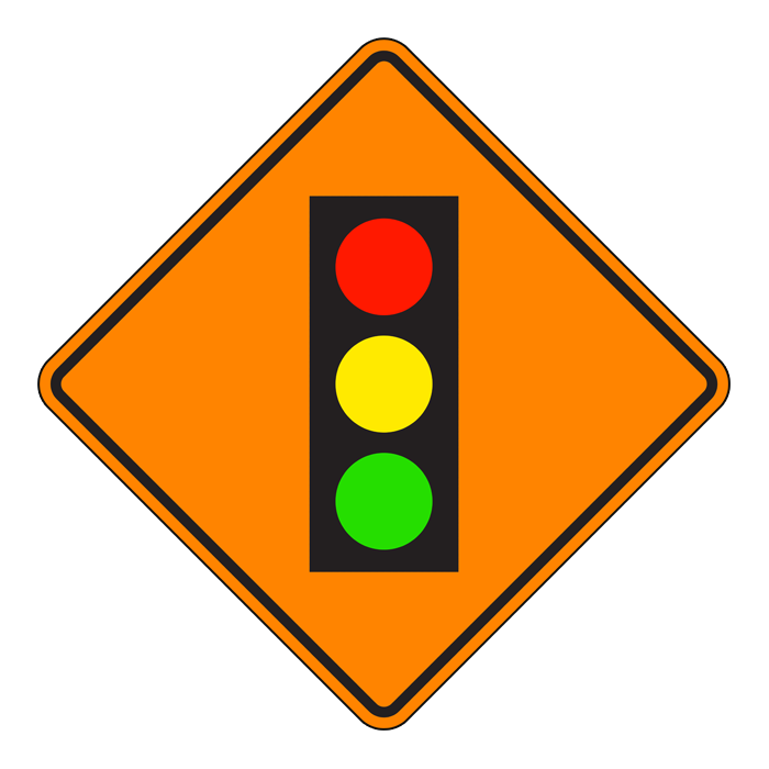 TC23, Traffic Signals Ahead, 60x60cm, High Intensity Grade