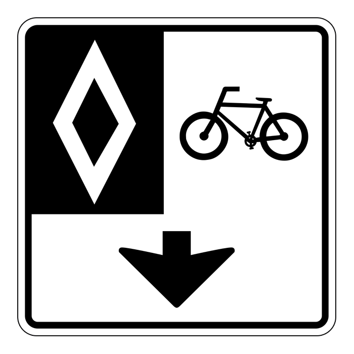 RB84, Reserved Bicycle Lane (Overhead), 60x60cm