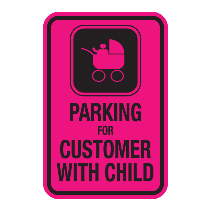 CCS25 Parking For Customer With Child, 30x45cm