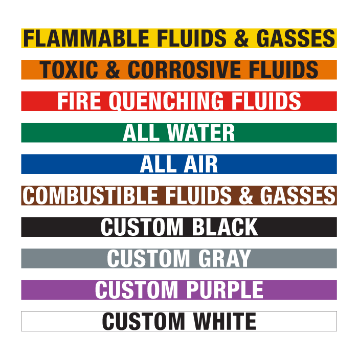Pipe Marking Label 4" H