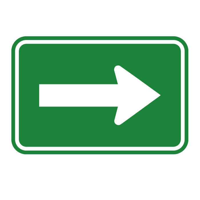 M301, Directional Arrow Right, 45x30cm