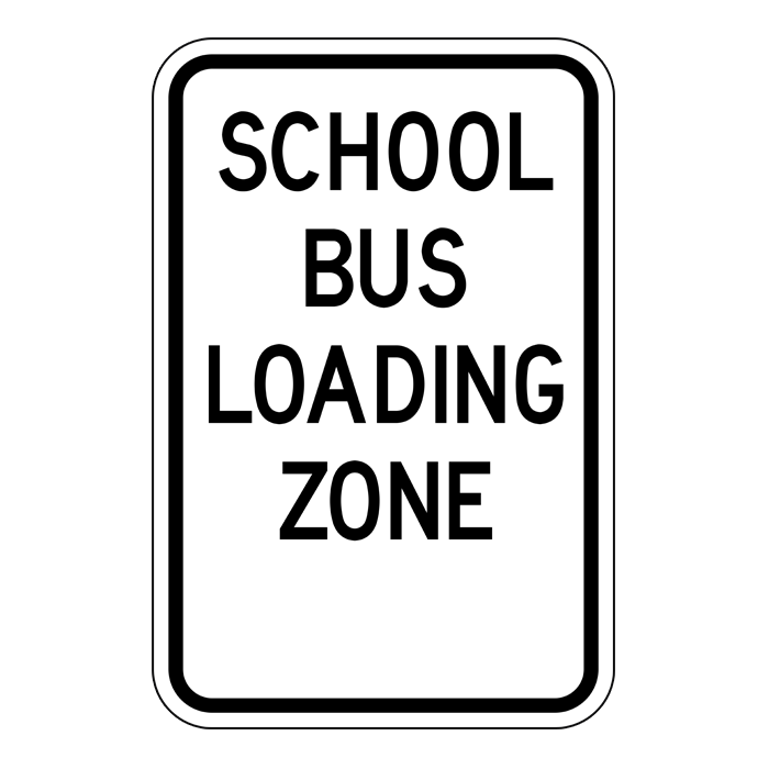 RB89, OVERSIZED School Bus Loading Zone, 45x60cm (formerly RB189)