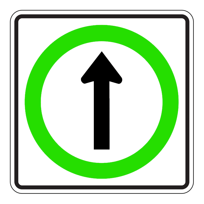 RB15A, Straight Ahead Permitted, 60x60cm