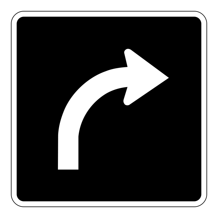 RB42, Right Turn Only, 60x60cm