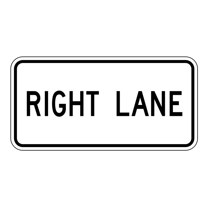 RB42T, Right Lane Tab, 60x30cm