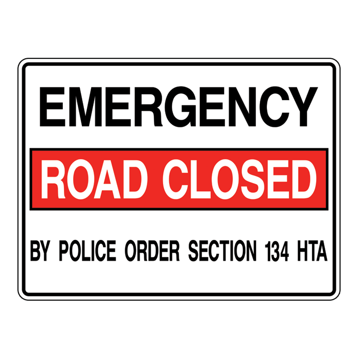 ERC2, Emergency Road Closed By Police Order, 120x90cm