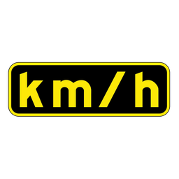 WA32AT, km/h Tab, 60x20cm