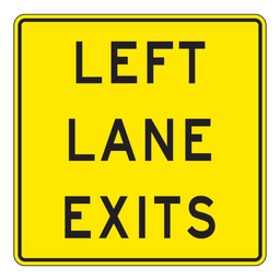 WA56L, Left Lane Exits Tab, 90x90cm