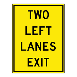 WA57L, Two Left Lanes Exit, 90x120cm