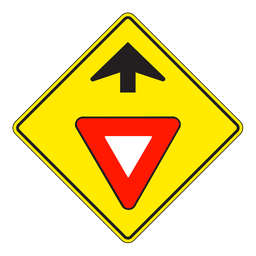 WB1A, Yield Ahead, 75x75cm