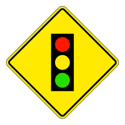 WB2, Traffic Signals Ahead, 60x60cm