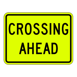 WC2AT, School Crossing Ahead, 60x45cm, Diamond Grade