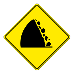 WC6L, Left Falling Rock, 75x75cm