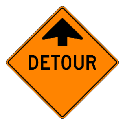 TC5, OVERSIZED Detour Ahead, 120x120cm, High Intensity Grade