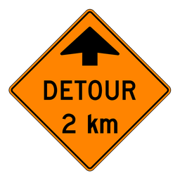 TC5B, OVERSIZED Detour Ahead, 120x120cm, High Intensity Grade