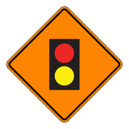 TC23A, OVERSIZED Remote Control Device Ahead, 75x75cm, High Intensity Grade