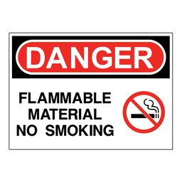 DS11 OSHA Danger Flammable Material No Smoking