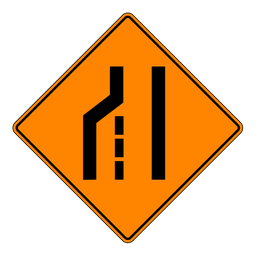 [4514] Roll Up Sign, TC3L Left Lane Closed