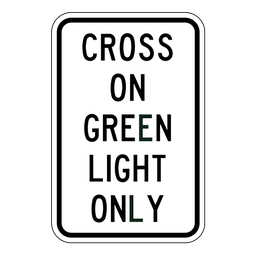 RA6, Cross On Green Light Only, 30x45cm, High Intensity