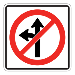 RB14, No Straight Or Left Turn, 60x60cm