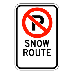 RB57, No Parking Snow Route, 30x45cm
