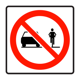 RB66, Do Not Pass Bicycles, 60x60cm