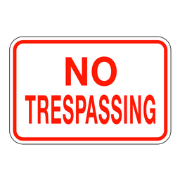 GCS27 No Trespassing, 45x30cm